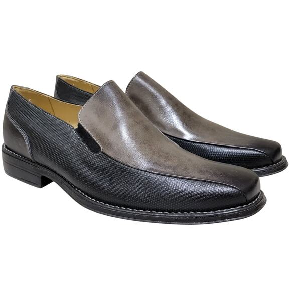 Sandro Moscoloni Men Slip On Bicycle Toe Loafers Size US 9.5D Grey Leather - Picture 1 of 4